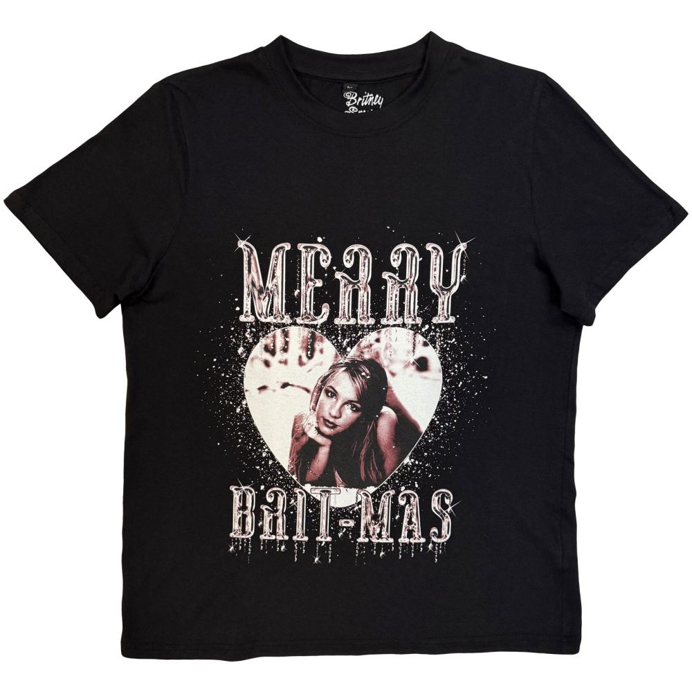 Britney Spears - Merry Britmas Ladies Tshirt - Black